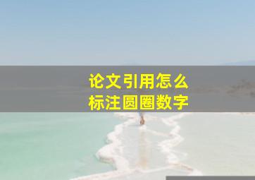 论文引用怎么标注圆圈数字