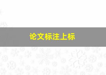 论文标注上标