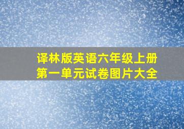 译林版英语六年级上册第一单元试卷图片大全