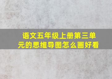 语文五年级上册第三单元的思维导图怎么画好看