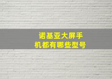 诺基亚大屏手机都有哪些型号