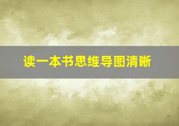 读一本书思维导图清晰