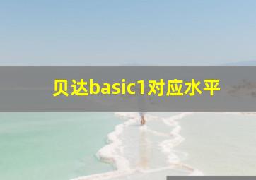 贝达basic1对应水平