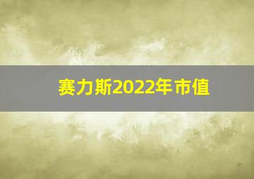 赛力斯2022年市值