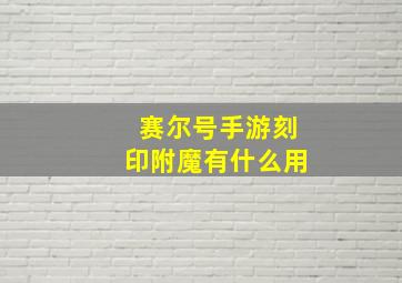 赛尔号手游刻印附魔有什么用