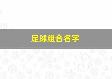 足球组合名字