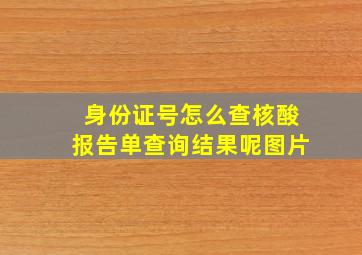 身份证号怎么查核酸报告单查询结果呢图片