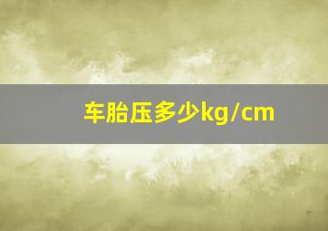 车胎压多少kg/cm