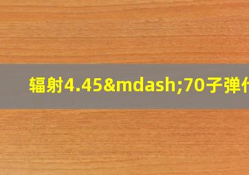 辐射4.45—70子弹代码