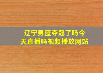 辽宁男篮夺冠了吗今天直播吗视频播放网站