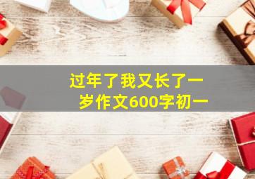 过年了我又长了一岁作文600字初一