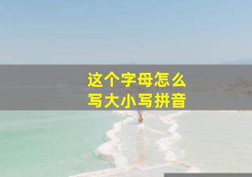 这个字母怎么写大小写拼音