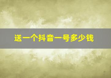 送一个抖音一号多少钱