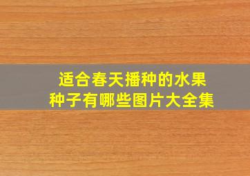 适合春天播种的水果种子有哪些图片大全集