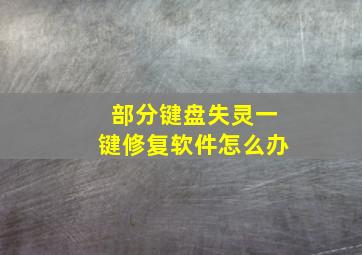 部分键盘失灵一键修复软件怎么办