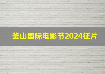 釜山国际电影节2024征片