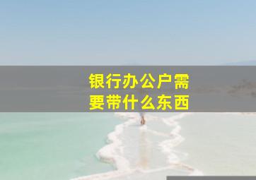 银行办公户需要带什么东西