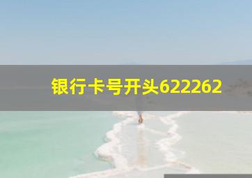 银行卡号开头622262