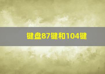 键盘87键和104键