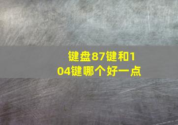 键盘87键和104键哪个好一点