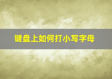 键盘上如何打小写字母