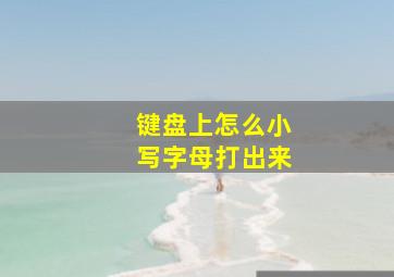 键盘上怎么小写字母打出来