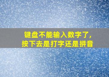 键盘不能输入数字了,按下去是打字还是拼音