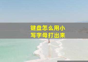 键盘怎么用小写字母打出来