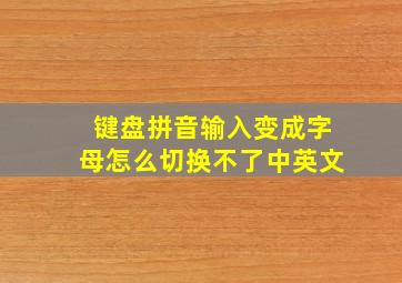 键盘拼音输入变成字母怎么切换不了中英文