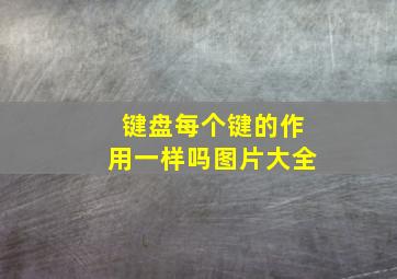 键盘每个键的作用一样吗图片大全