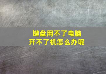 键盘用不了电脑开不了机怎么办呢