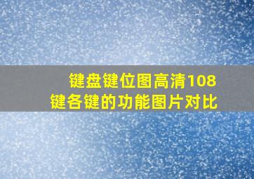 键盘键位图高清108键各键的功能图片对比