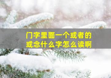 门字里面一个或者的或念什么字怎么读啊