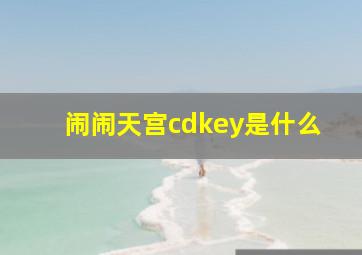 闹闹天宫cdkey是什么