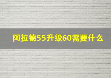 阿拉德55升级60需要什么