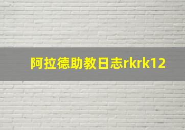 阿拉德助教日志rkrk12