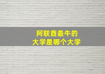 阿联酋最牛的大学是哪个大学