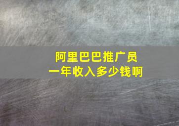 阿里巴巴推广员一年收入多少钱啊