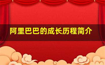 阿里巴巴的成长历程简介