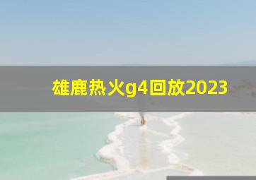 雄鹿热火g4回放2023