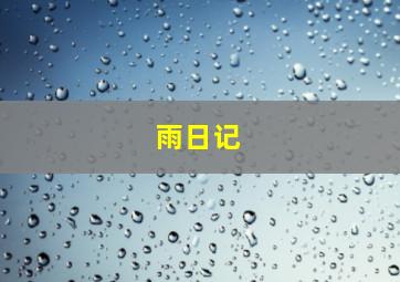 雨日记