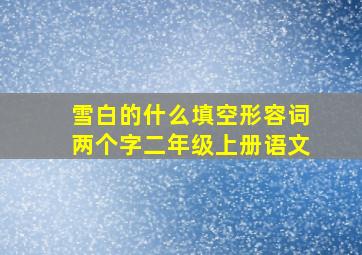 雪白的什么填空形容词两个字二年级上册语文