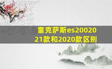 雷克萨斯es2002021款和2020款区别