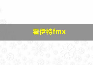 霍伊特fmx