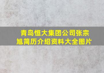 青岛恒大集团公司张宗旭简历介绍资料大全图片