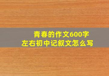 青春的作文600字左右初中记叙文怎么写