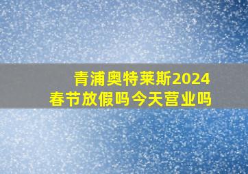 青浦奥特莱斯2024春节放假吗今天营业吗