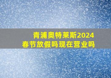 青浦奥特莱斯2024春节放假吗现在营业吗