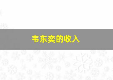 韦东奕的收入