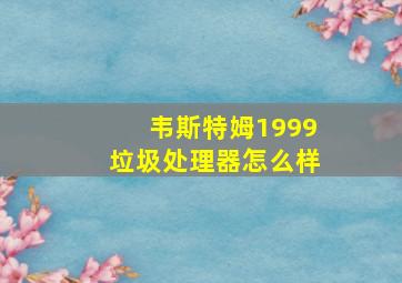 韦斯特姆1999垃圾处理器怎么样